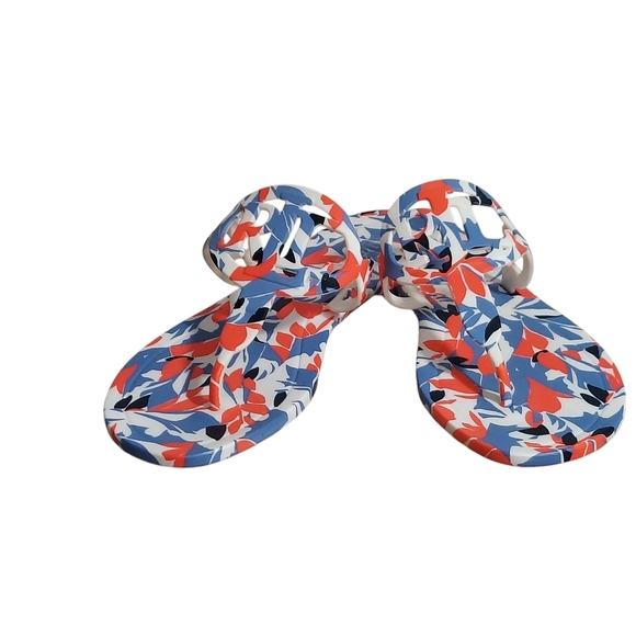 Ralph Lauren Audrie Floral Logo Front Jelly Sandals - Picture 12 of 16